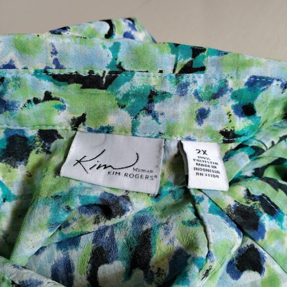 Kim Rogers Sleeveless Button Up Top - Size 2X - Excellent Condition - Picture 9 of 10